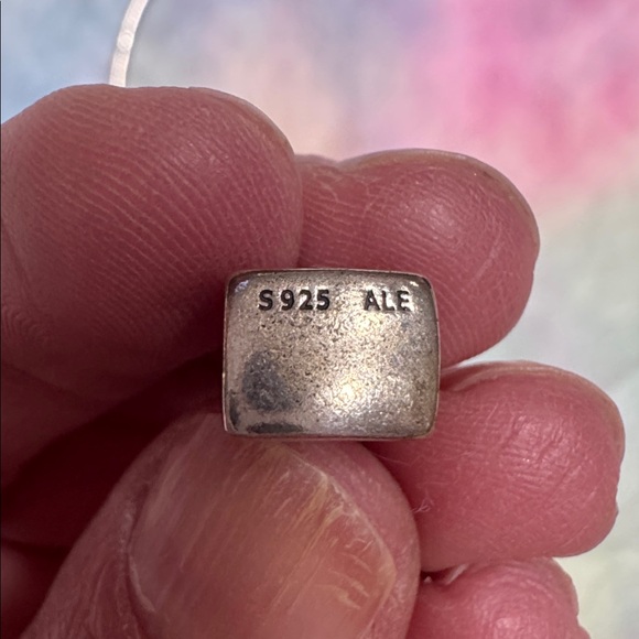 Pandora retired Purse charm with Pink cz stone - Picture 4 of 7